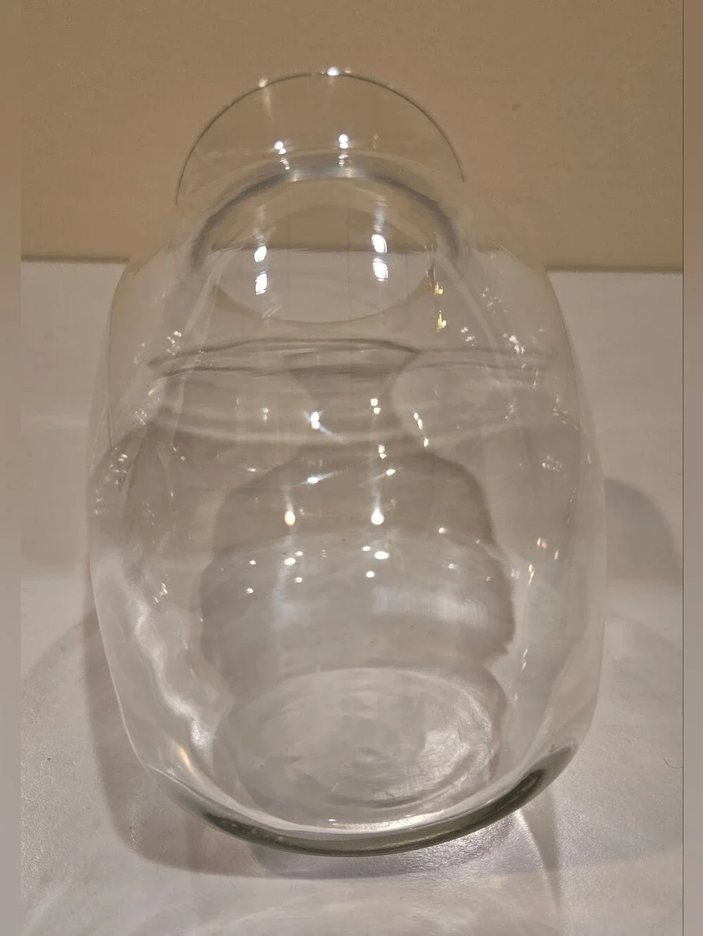 Clear Glass Decorative Honey Pot Vase - Home Accents